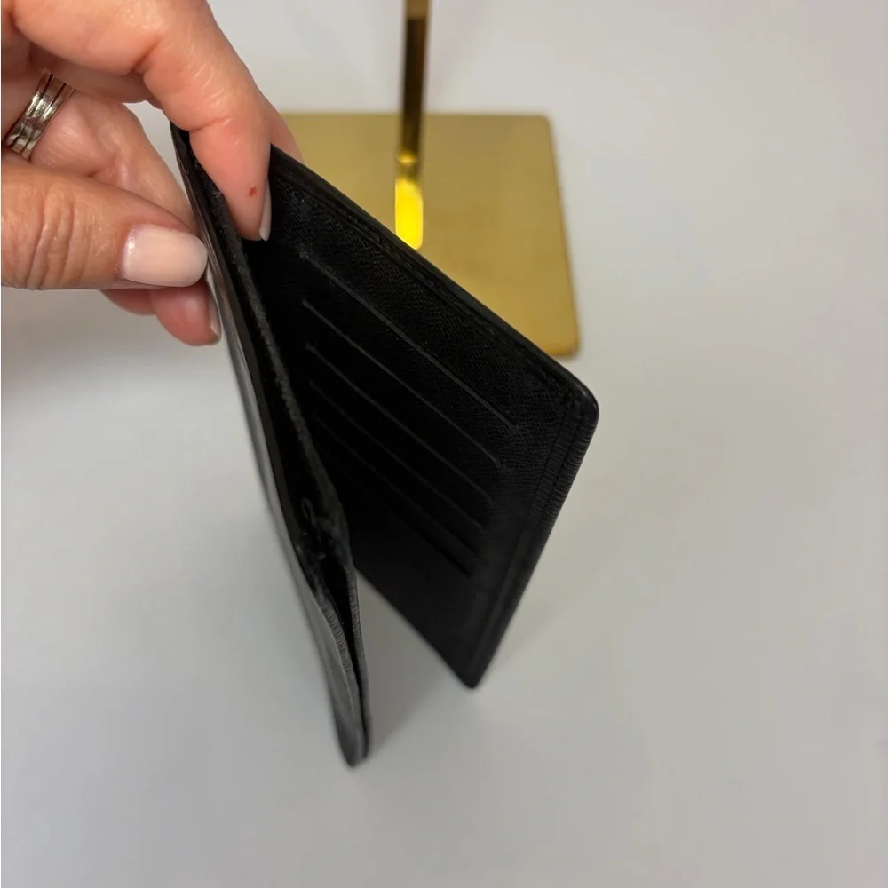 Black Louis Vuitton Epi Leather Wallet - Authentic